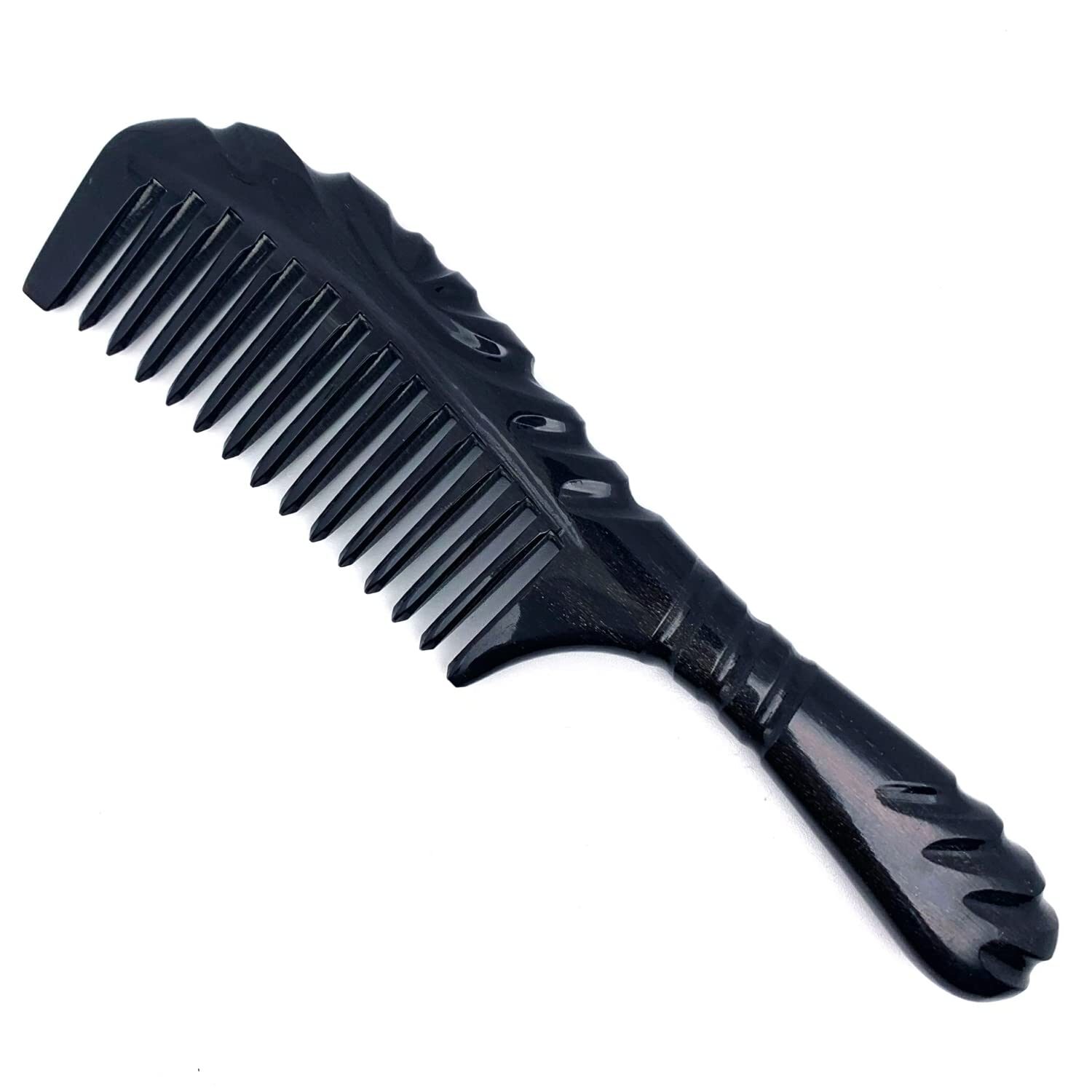 ELK Hair Brush Buffalo Horn Wide Tooth Comb