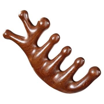 ELK Massage Brush Meridian Wooden Massage Comb Round Tips
