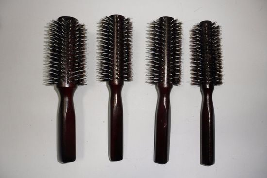 ELK Hair Brush Round Hair Brush Set Wooden Handle 3 Pcs