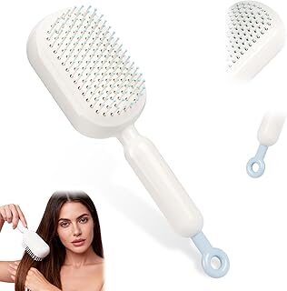 ELK Hair Brush Retractable Self-Cleaning Scalp Massage Comb